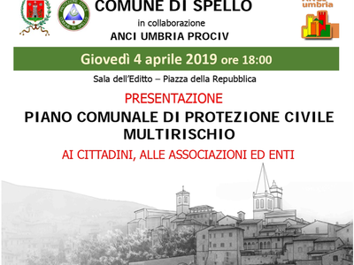 PRESENTAZIONE PIANO COMUNALE DI PROTEZIONE CIVILE MULTIRISCHIO