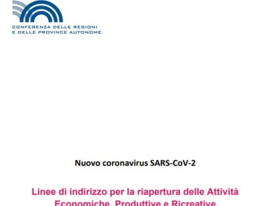 LINEE DI INDIRIZZO PER LA RIAPERTURA DELLE ATTIVITÀ ECONOMICHE, PRODUTTIVE E RICREATIVE - news 156.05