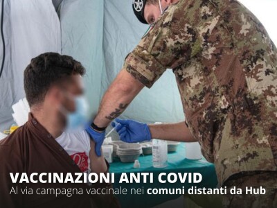 8 MARZO, AL VIA LE VACCINAZIONI NEI COMUNI DISTANTI DAGLI HUB VACCINALI - vaccine day